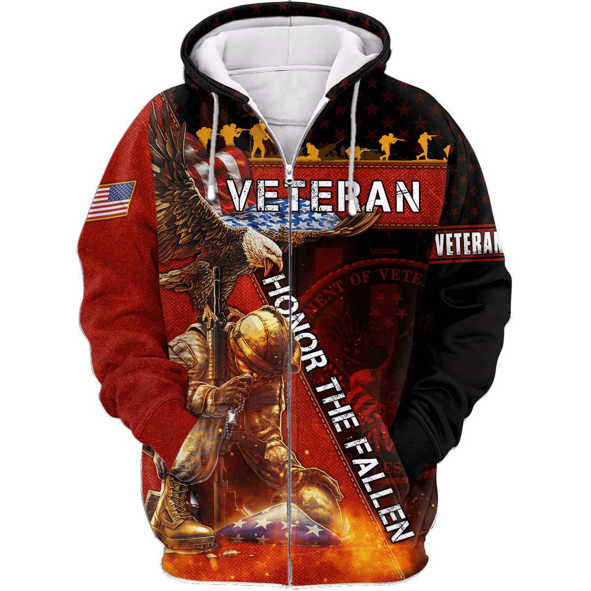 US Veteran - Honor The Fallen 3D All Over Printed Unisex Shirts MON19082201-VET , Gifts for veterans