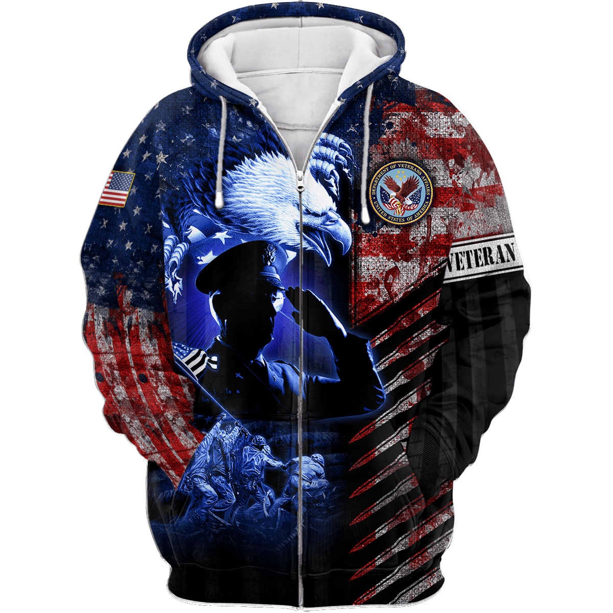 Eagle US Veteran Raising The Flag On Iwo Jima 3D All Over Printed Unisex Shirts MH19082202 - VET , Gifts for veterans