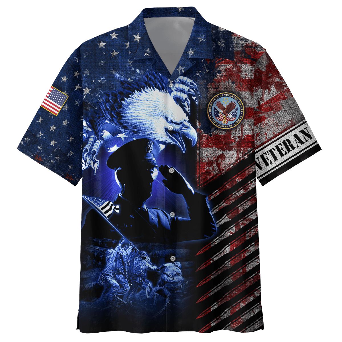 Eagle US Veteran Raising The Flag On Iwo Jima 3D All Over Printed Unisex Shirts MH19082202 - VET , Gifts for veterans