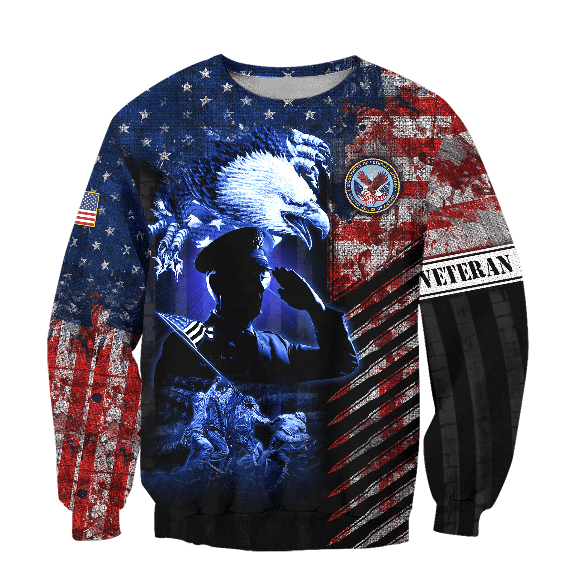 Eagle US Veteran Raising The Flag On Iwo Jima 3D All Over Printed Unisex Shirts MH19082202 - VET , Gifts for veterans