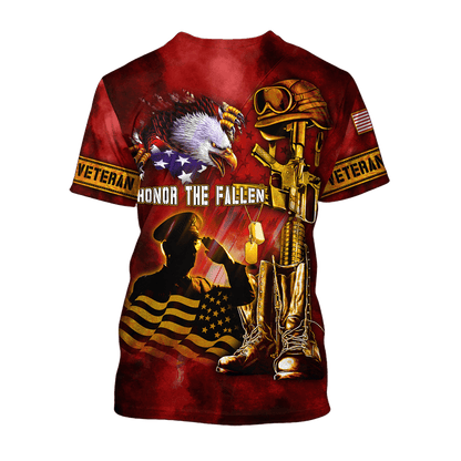 US Veteran - Honor The Fallen 3D All Over Printed Unisex Shirts MH19082203 - VET , Gifts for veterans