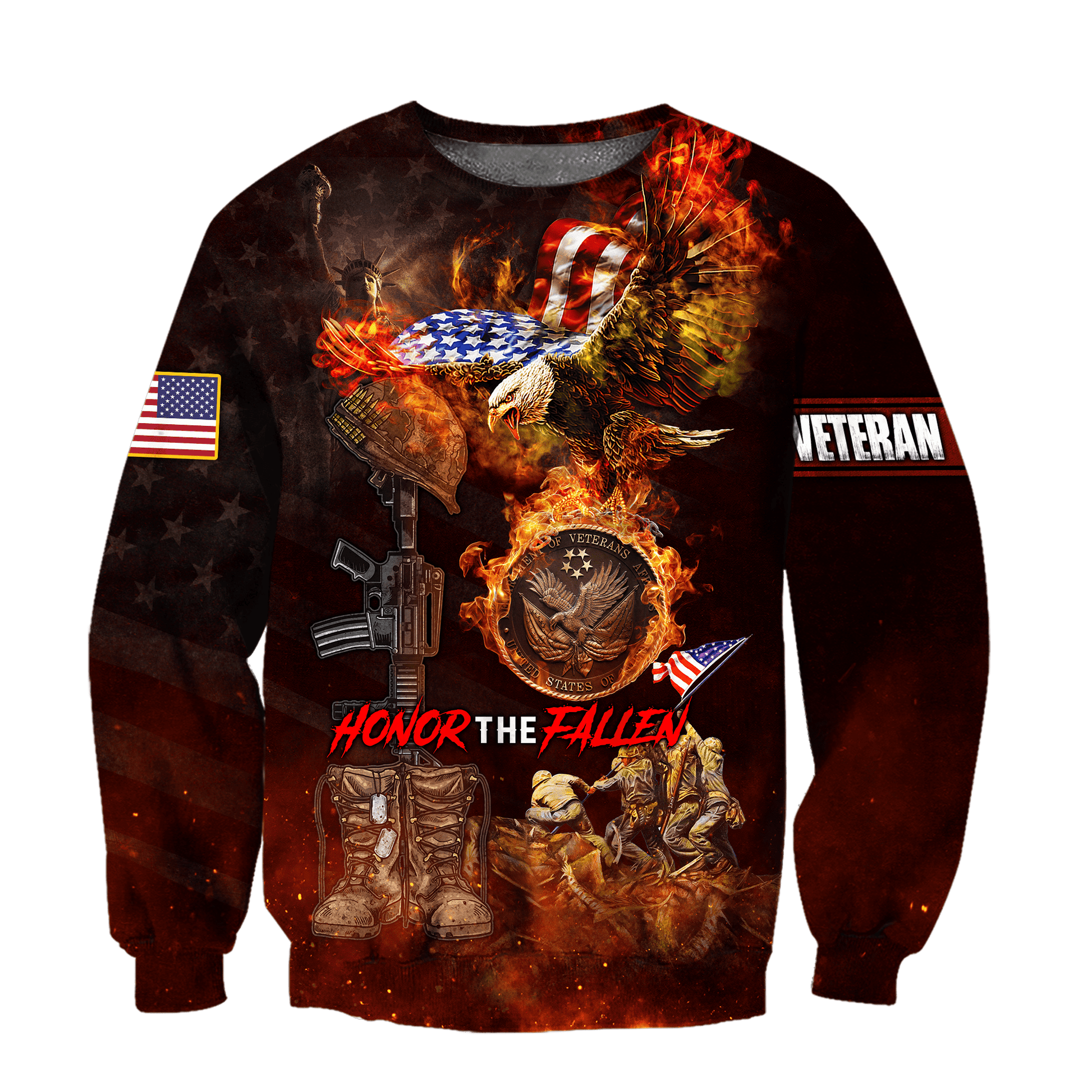 US Veteran - Honor The Fallen 3D All Over Printed Unisex Shirts MON18082201-VET , Gifts for veterans