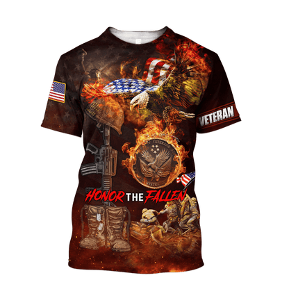 US Veteran - Honor The Fallen 3D All Over Printed Unisex Shirts MON18082201-VET , Gifts for veterans