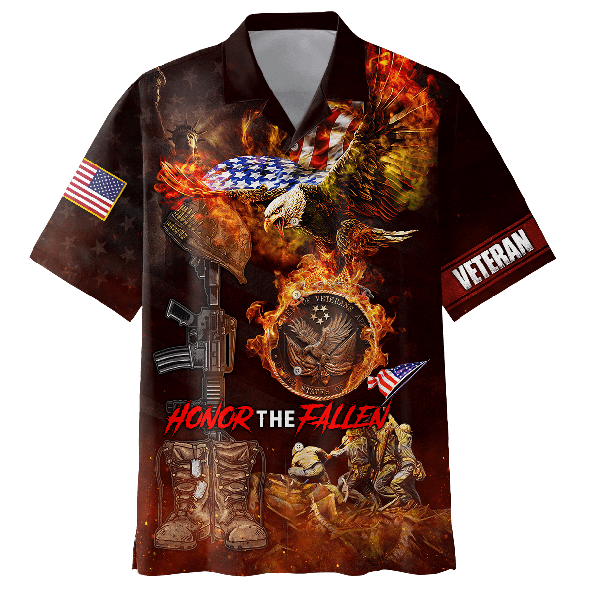 US Veteran - Honor The Fallen 3D All Over Printed Unisex Shirts MON18082201-VET , Gifts for veterans