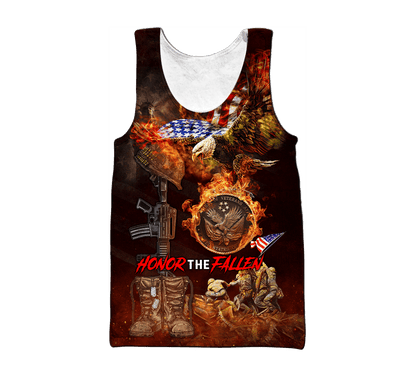 US Veteran - Honor The Fallen 3D All Over Printed Unisex Shirts MON18082201-VET , Gifts for veterans