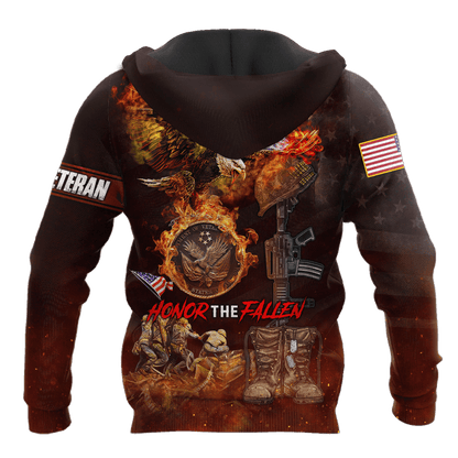 US Veteran - Honor The Fallen 3D All Over Printed Unisex Shirts MON18082201-VET , Gifts for veterans