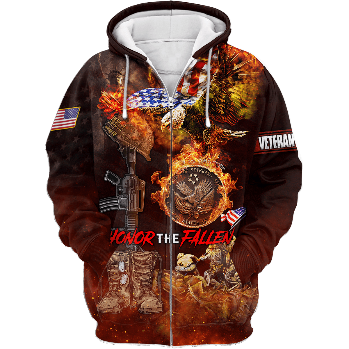 US Veteran - Honor The Fallen 3D All Over Printed Unisex Shirts MON18082201-VET , Gifts for veterans