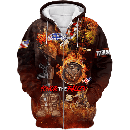 US Veteran - Honor The Fallen 3D All Over Printed Unisex Shirts MON18082201-VET , Gifts for veterans
