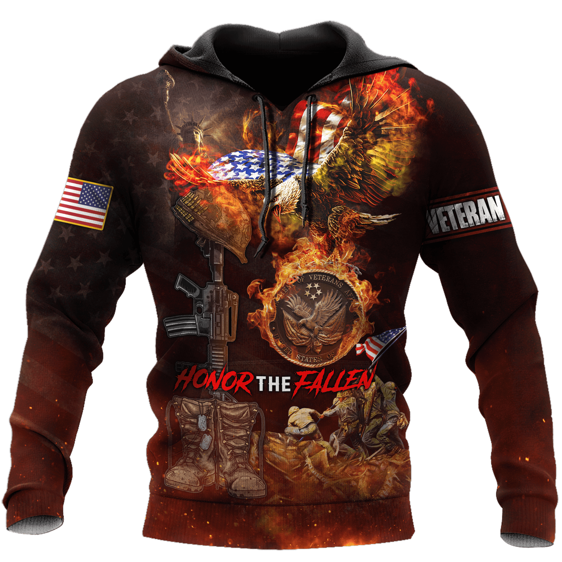 US Veteran - Honor The Fallen 3D All Over Printed Unisex Shirts MON18082201-VET , Gifts for veterans