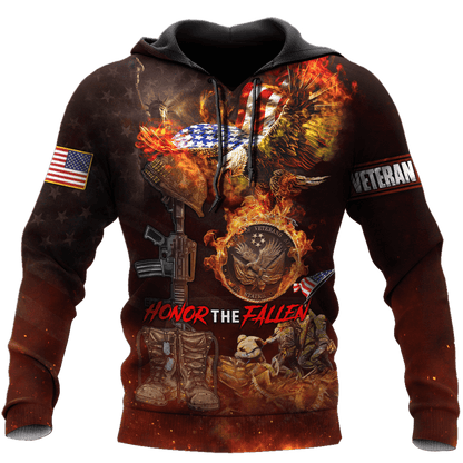 US Veteran - Honor The Fallen 3D All Over Printed Unisex Shirts MON18082201-VET , Gifts for veterans