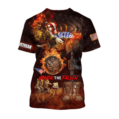 US Veteran - Honor The Fallen 3D All Over Printed Unisex Shirts MON18082201-VET , Gifts for veterans