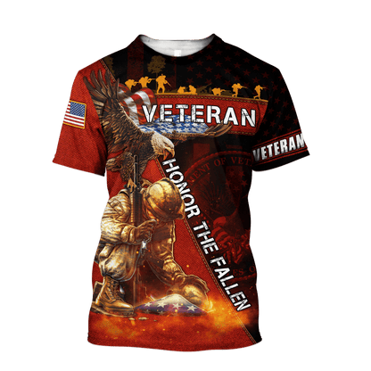US Veteran - Honor The Fallen 3D All Over Printed Unisex Shirts MON19082201-VET , Gifts for veterans