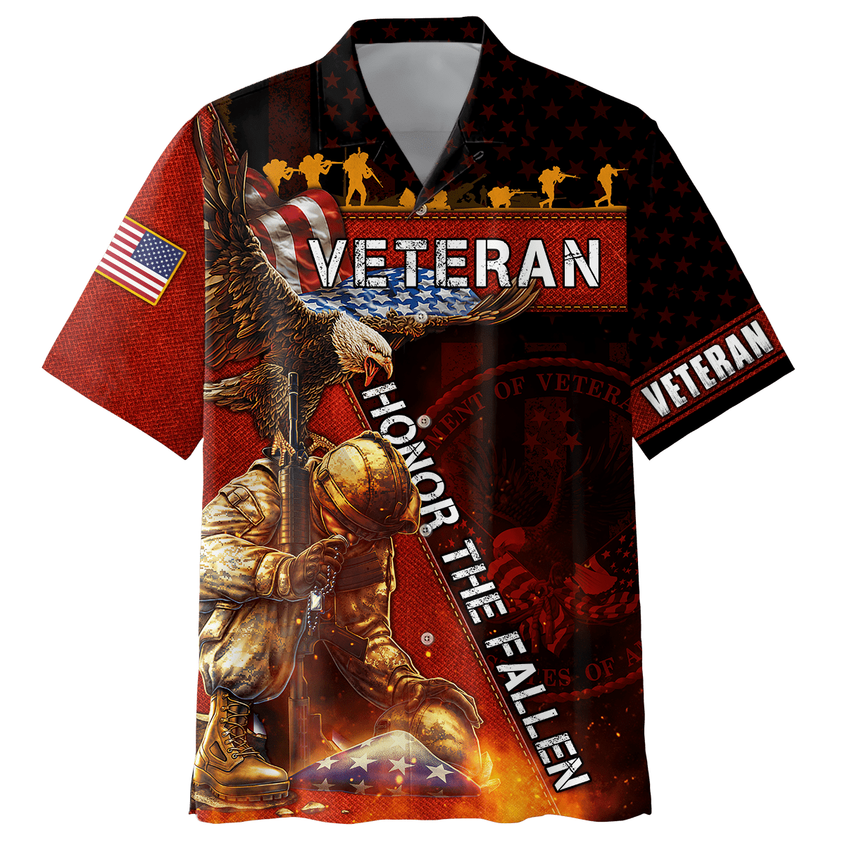 US Veteran - Honor The Fallen 3D All Over Printed Unisex Shirts MON19082201-VET , Gifts for veterans