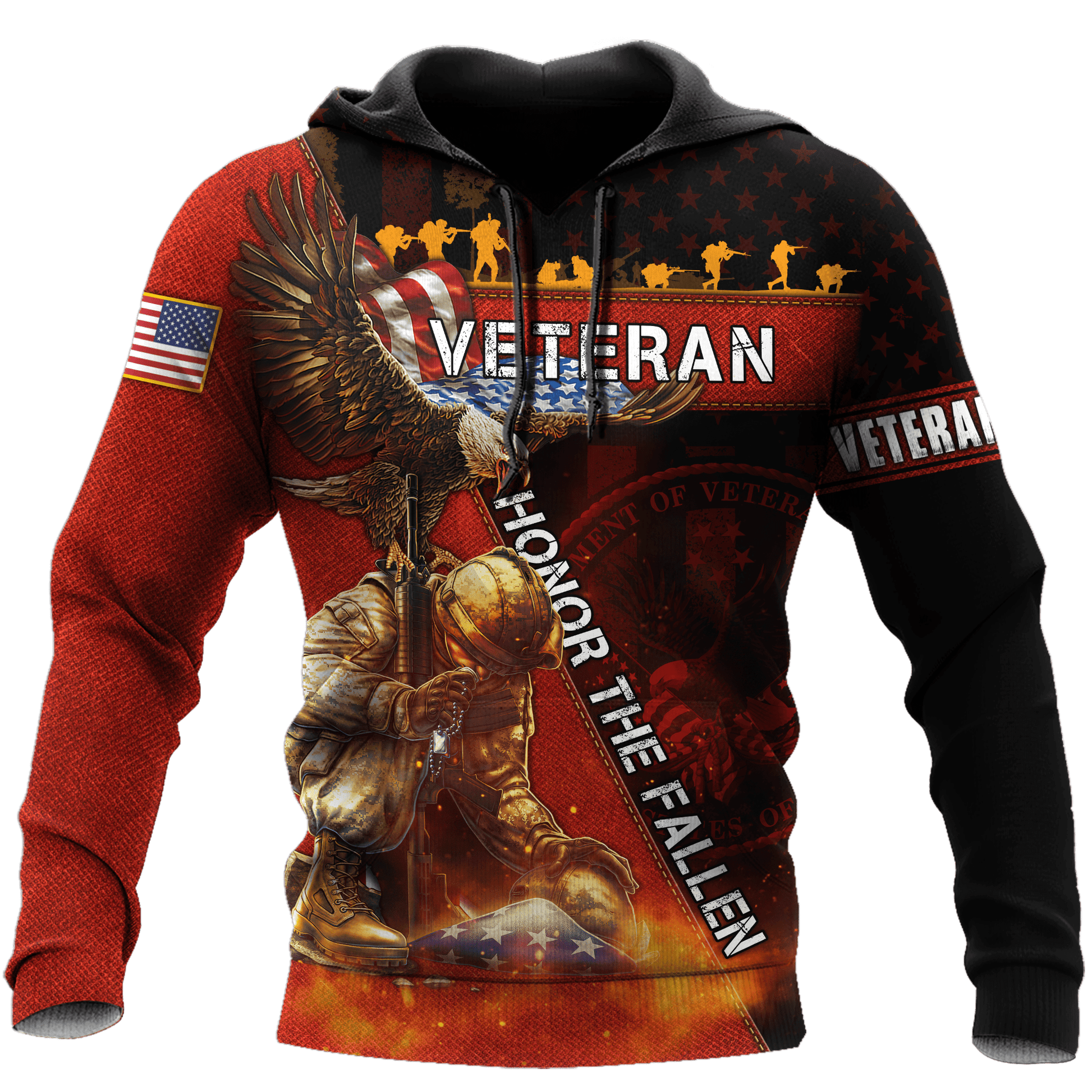 US Veteran - Honor The Fallen 3D All Over Printed Unisex Shirts MON19082201-VET , Gifts for veterans