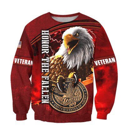 US Veteran - Honor The Fallen 3D All Over Printed Unisex Shirts MH23082202 - VET , Gifts for veterans