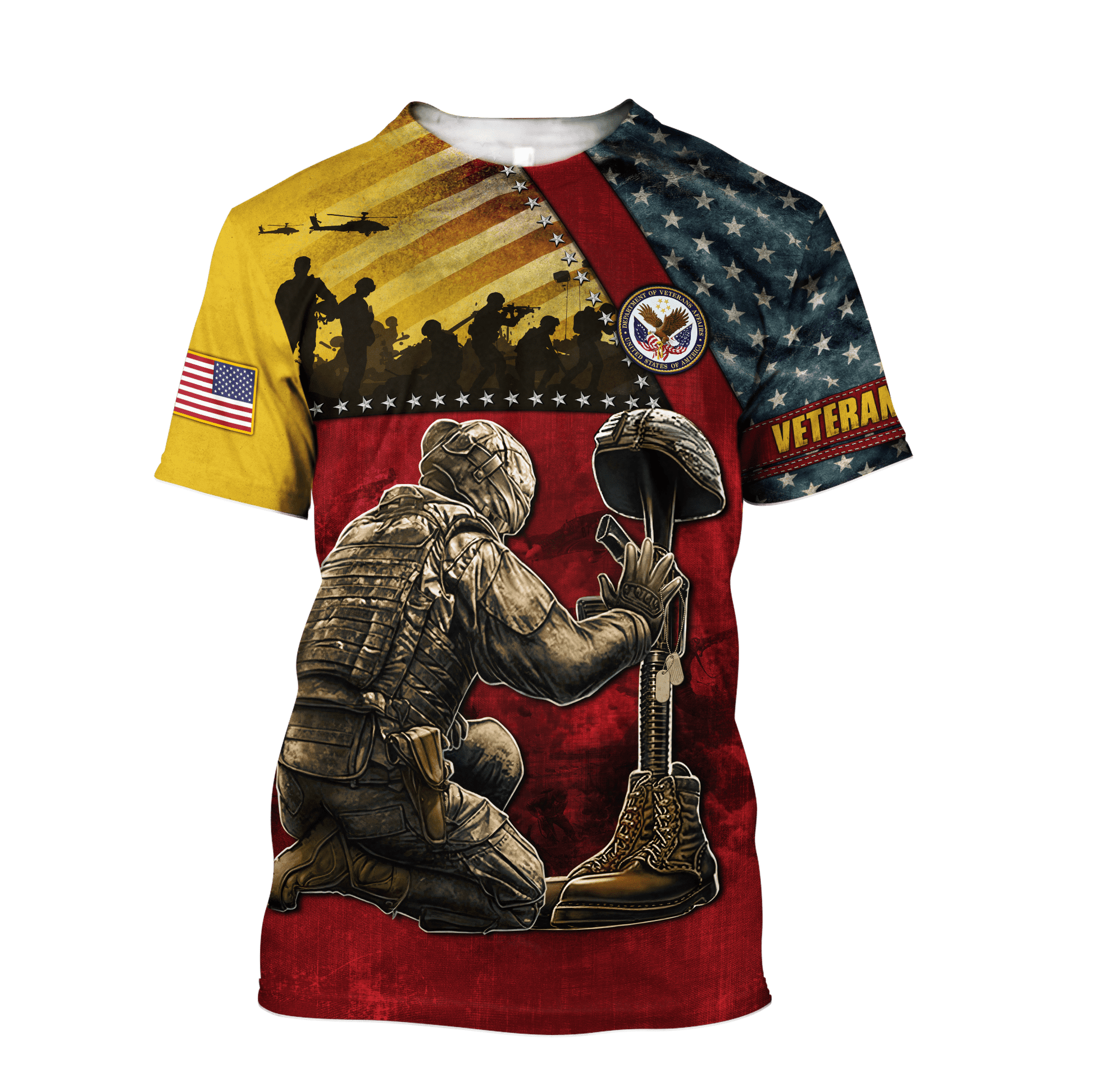 US Veteran - Honor The Fallen 3D All Over Printed Unisex Shirts MON22082201-VET , Gifts for veterans