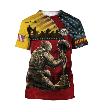 US Veteran - Honor The Fallen 3D All Over Printed Unisex Shirts MON22082201-VET , Gifts for veterans