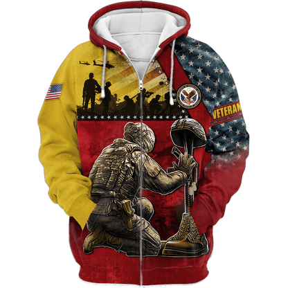 US Veteran - Honor The Fallen 3D All Over Printed Unisex Shirts MON22082201-VET , Gifts for veterans