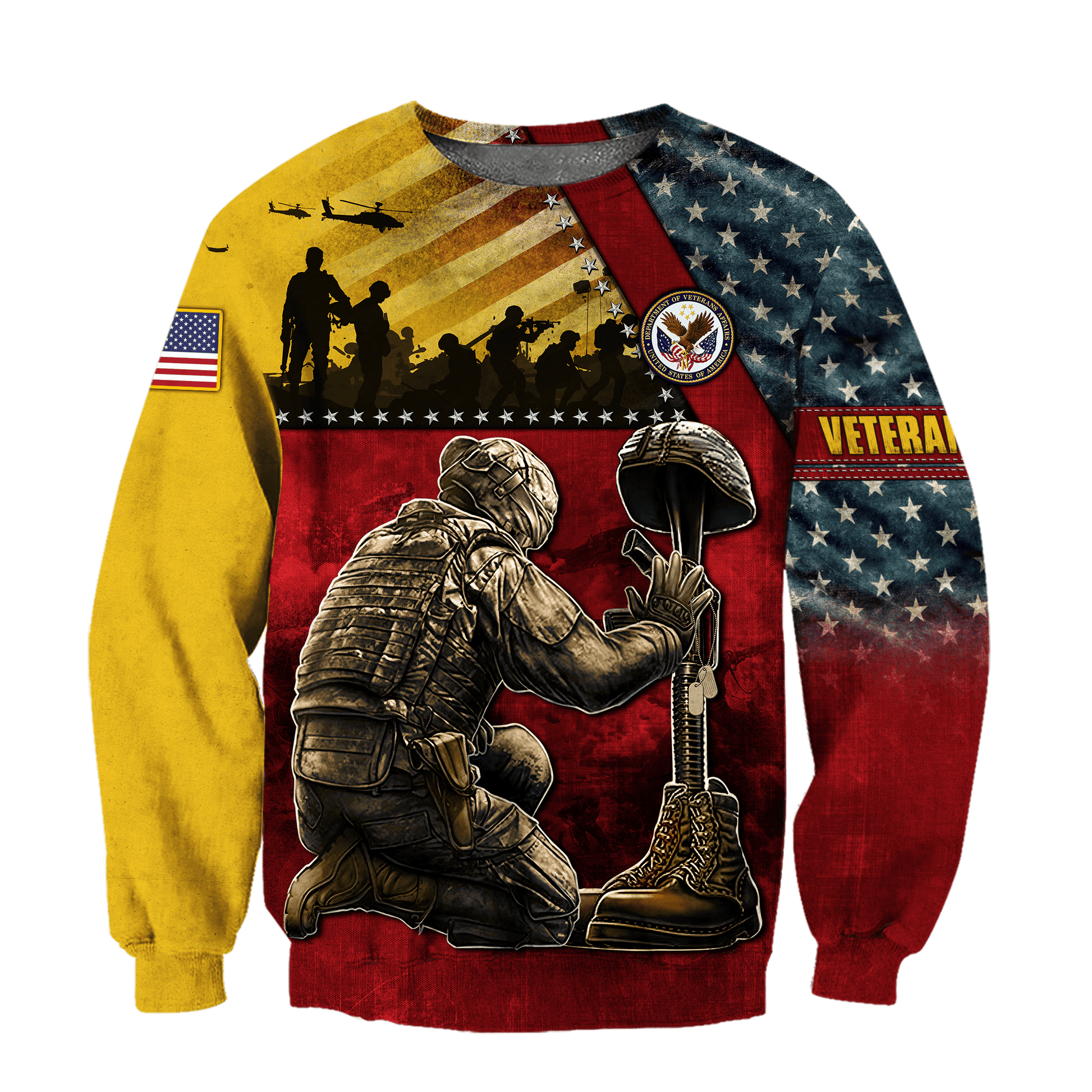 US Veteran - Honor The Fallen 3D All Over Printed Unisex Shirts MON22082201-VET , Gifts for veterans