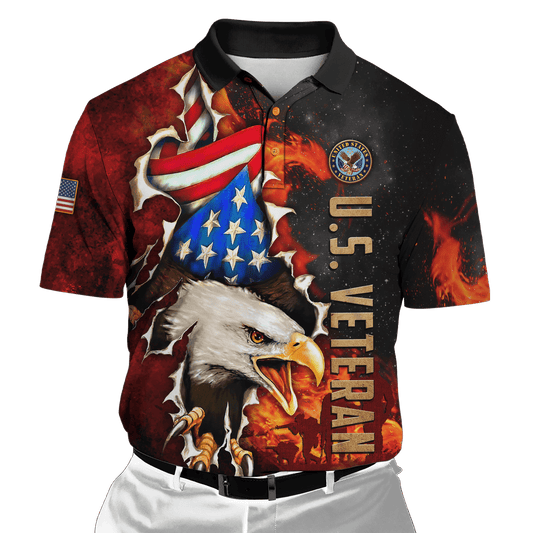US Veteran - Eagle And The Solider 3D All Over Printed Unisex Shirts MH24082201- VET , Gifts for veterans