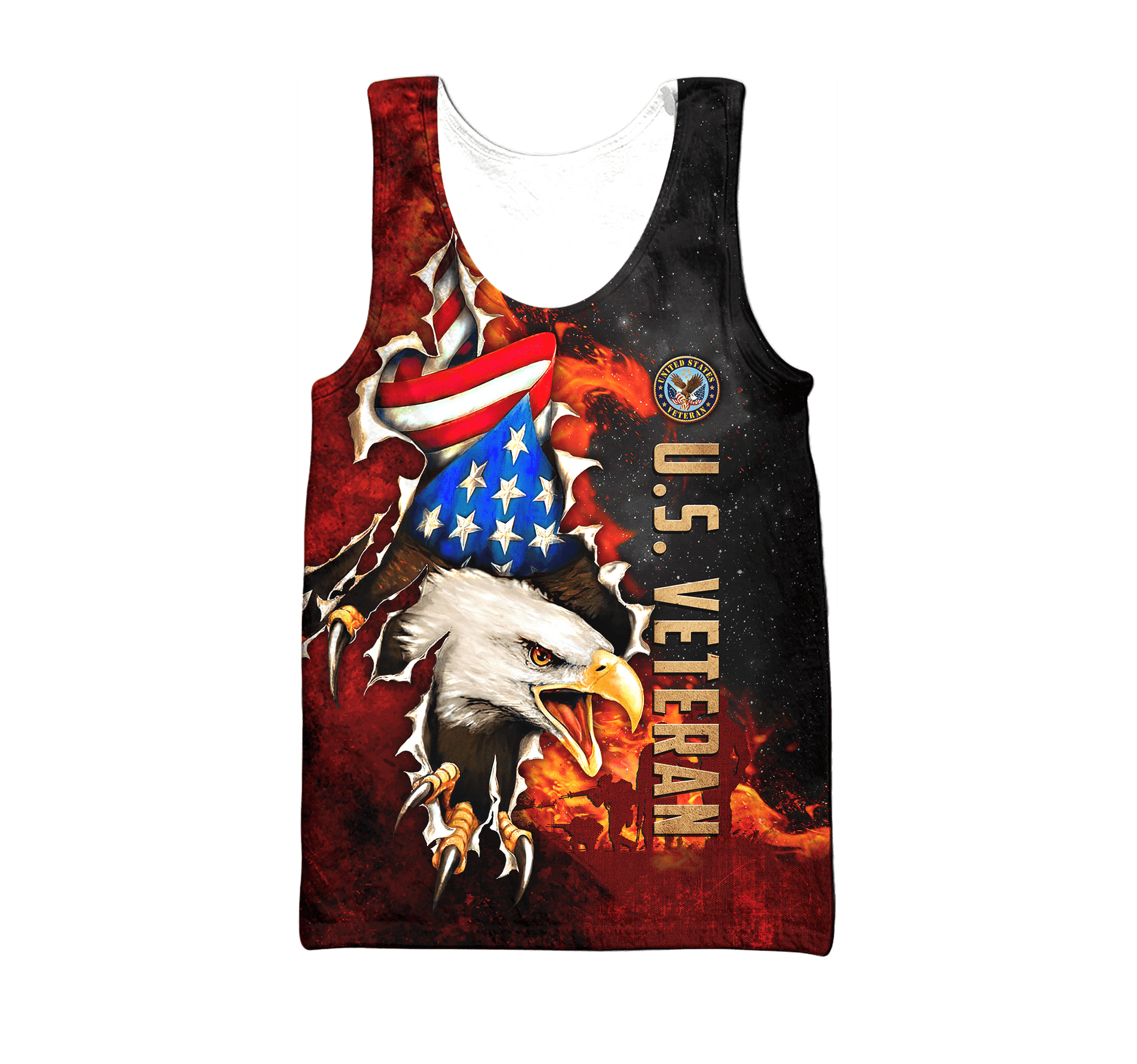 US Veteran - Eagle And The Solider 3D All Over Printed Unisex Shirts MH24082201- VET , Gifts for veterans