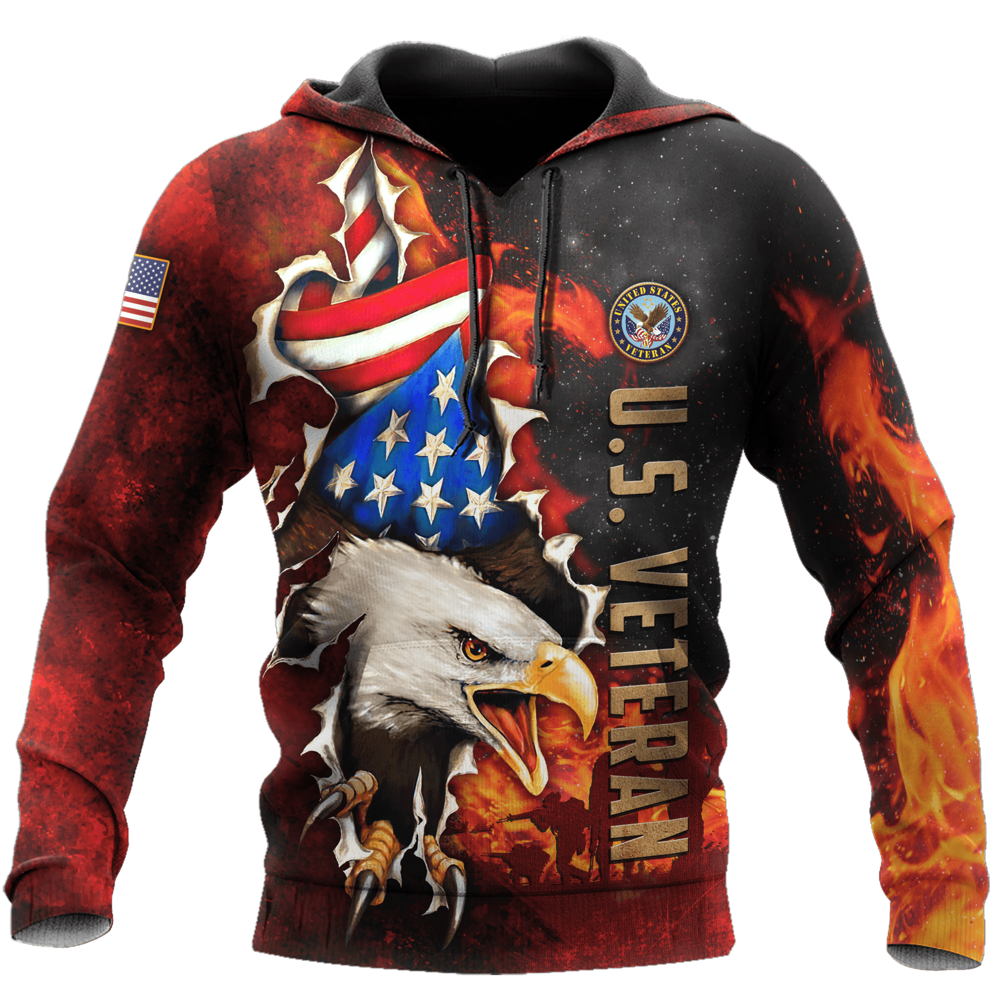 US Veteran - Eagle And The Solider 3D All Over Printed Unisex Shirts MH24082201- VET , Gifts for veterans