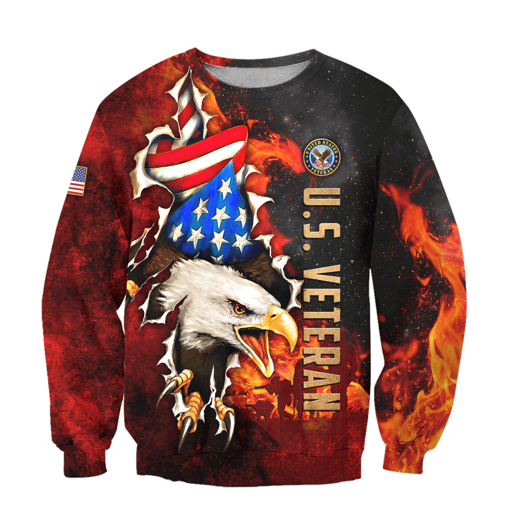 US Veteran - Eagle And The Solider 3D All Over Printed Unisex Shirts MH24082201- VET , Gifts for veterans