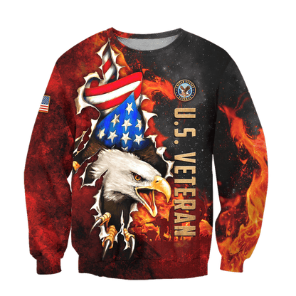 US Veteran - Eagle And The Solider 3D All Over Printed Unisex Shirts MH24082201- VET , Gifts for veterans