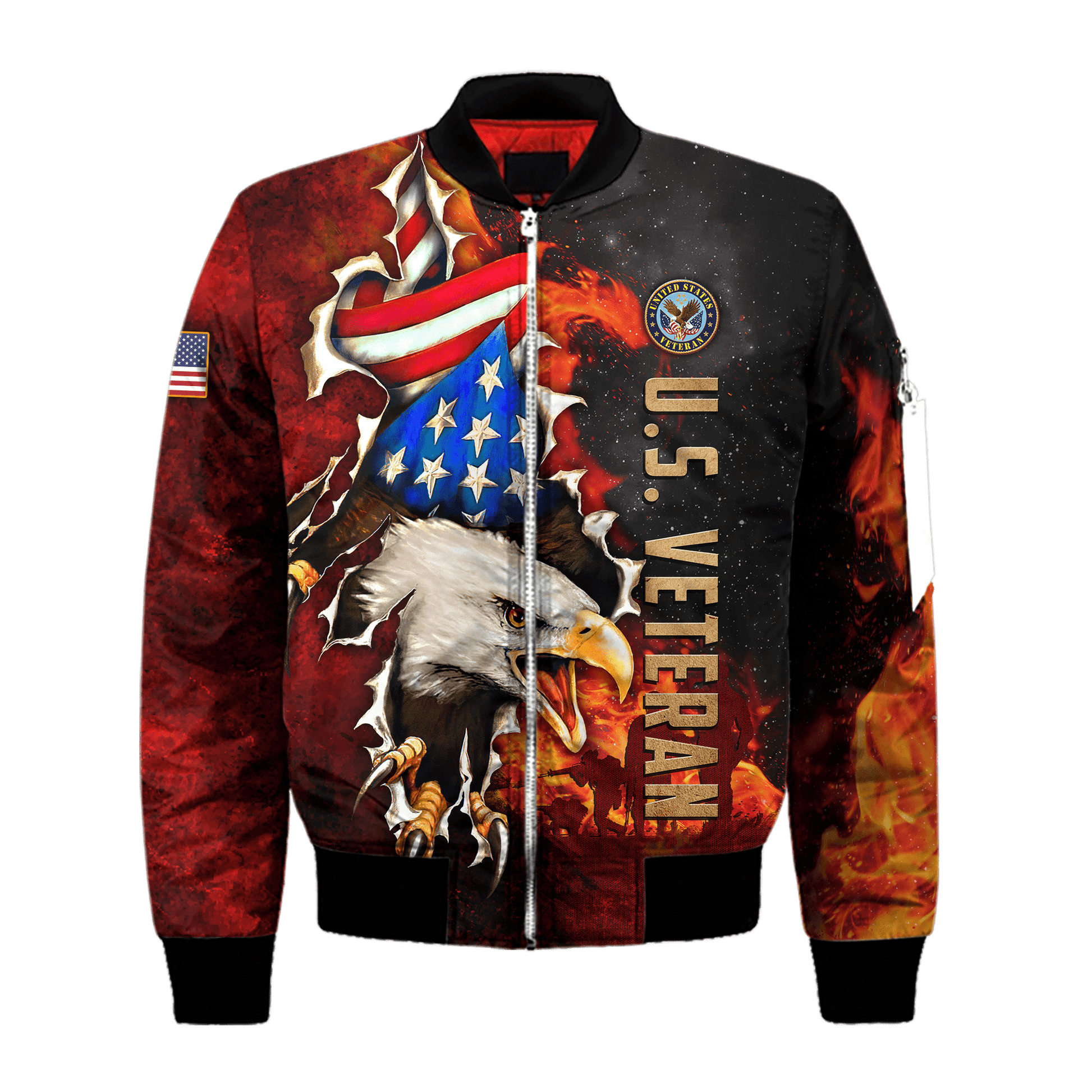 US Veteran - Eagle And The Solider 3D All Over Printed Unisex Shirts MH24082201- VET , Gifts for veterans