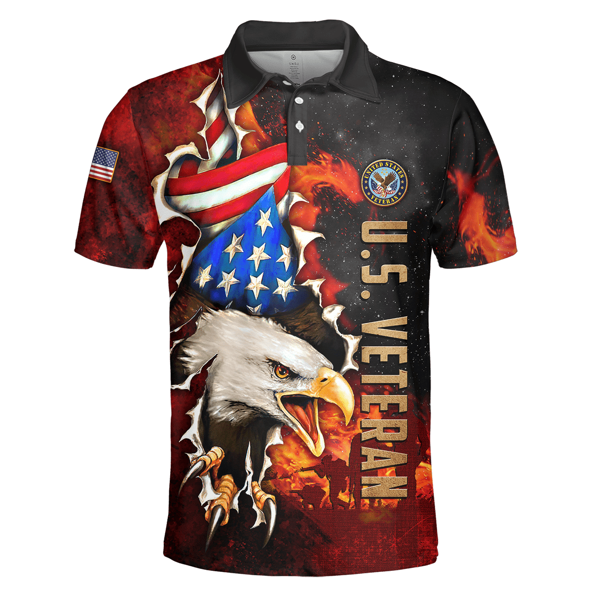 US Veteran - Eagle And The Solider 3D All Over Printed Unisex Shirts MH24082201- VET , Gifts for veterans