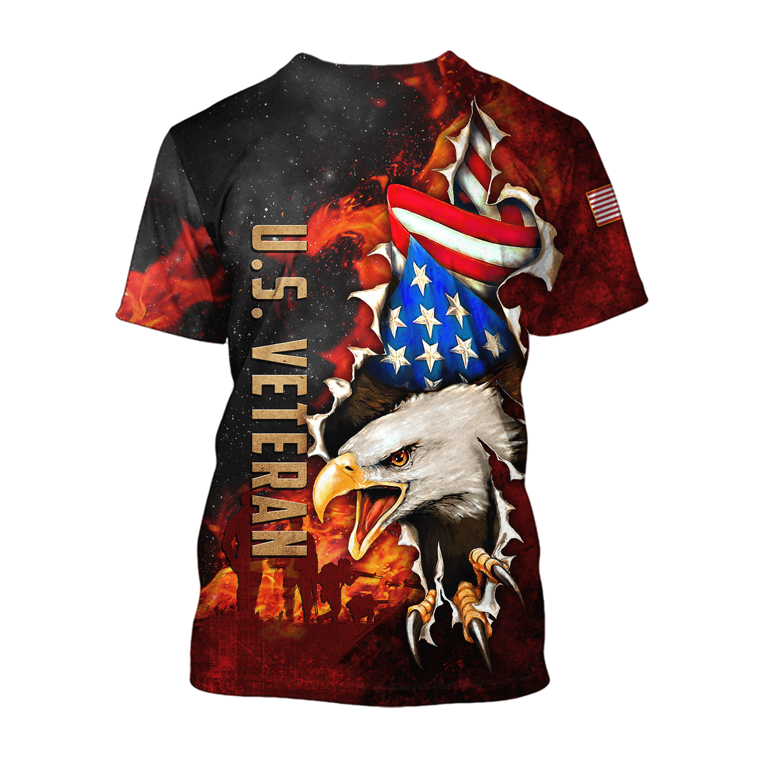 US Veteran - Eagle And The Solider 3D All Over Printed Unisex Shirts MH24082201- VET , Gifts for veterans