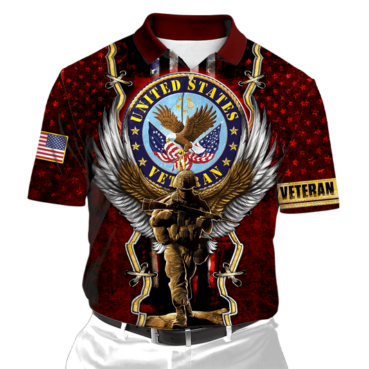 US Veteran - Eagle And The Solider 3D All Over Printed Unisex Shirts MON25082201-VET , Gifts for veterans