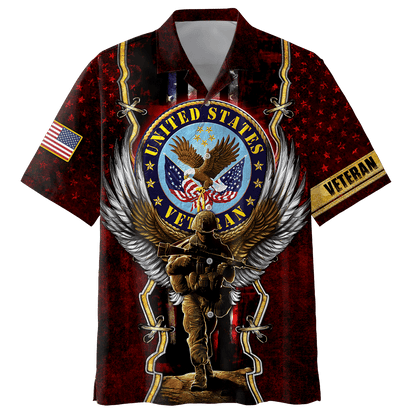 US Veteran - Eagle And The Solider 3D All Over Printed Unisex Shirts MON25082201-VET , Gifts for veterans