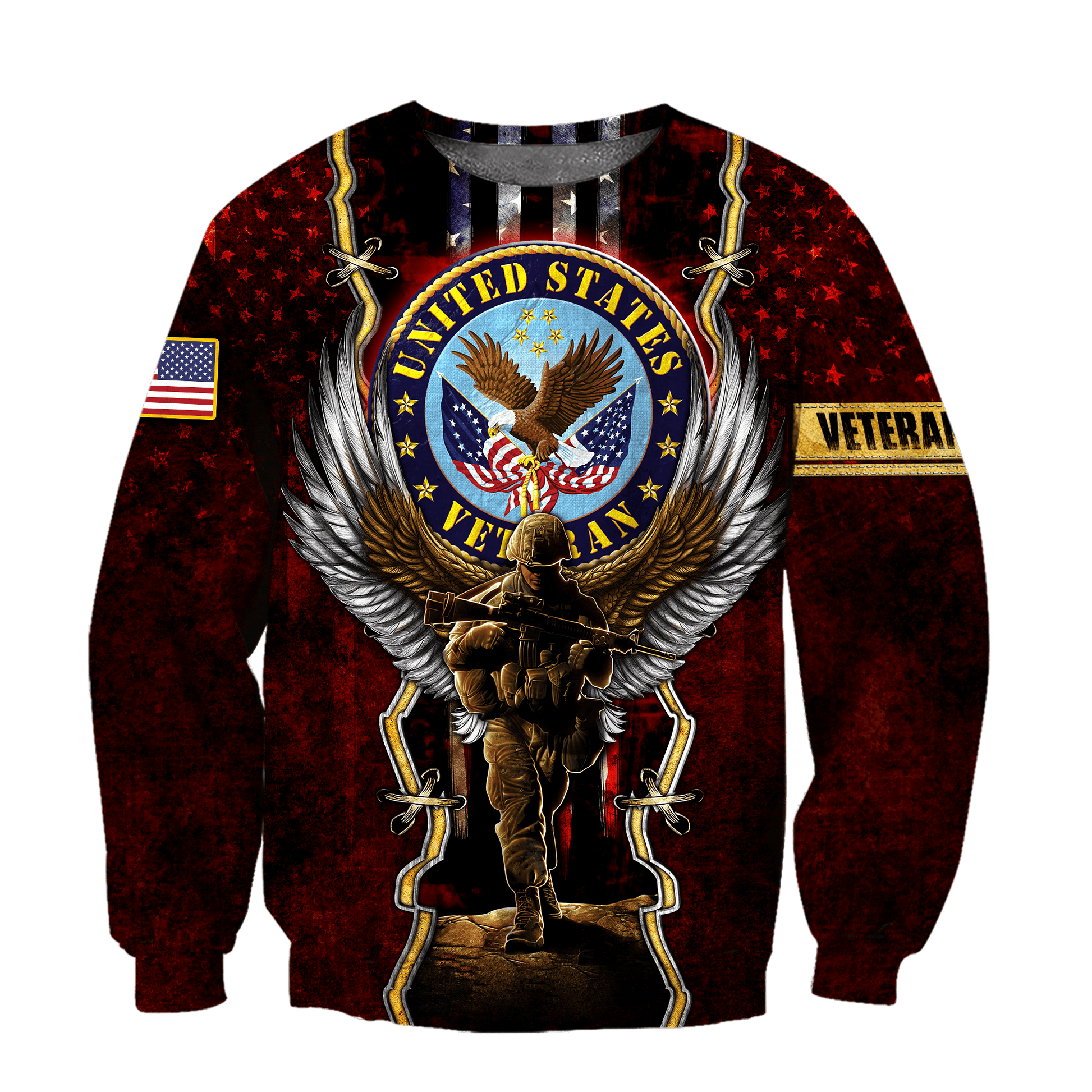 US Veteran - Eagle And The Solider 3D All Over Printed Unisex Shirts MON25082201-VET , Gifts for veterans