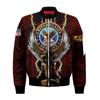 US Veteran - Eagle And The Solider 3D All Over Printed Unisex Shirts MON25082201-VET , Gifts for veterans