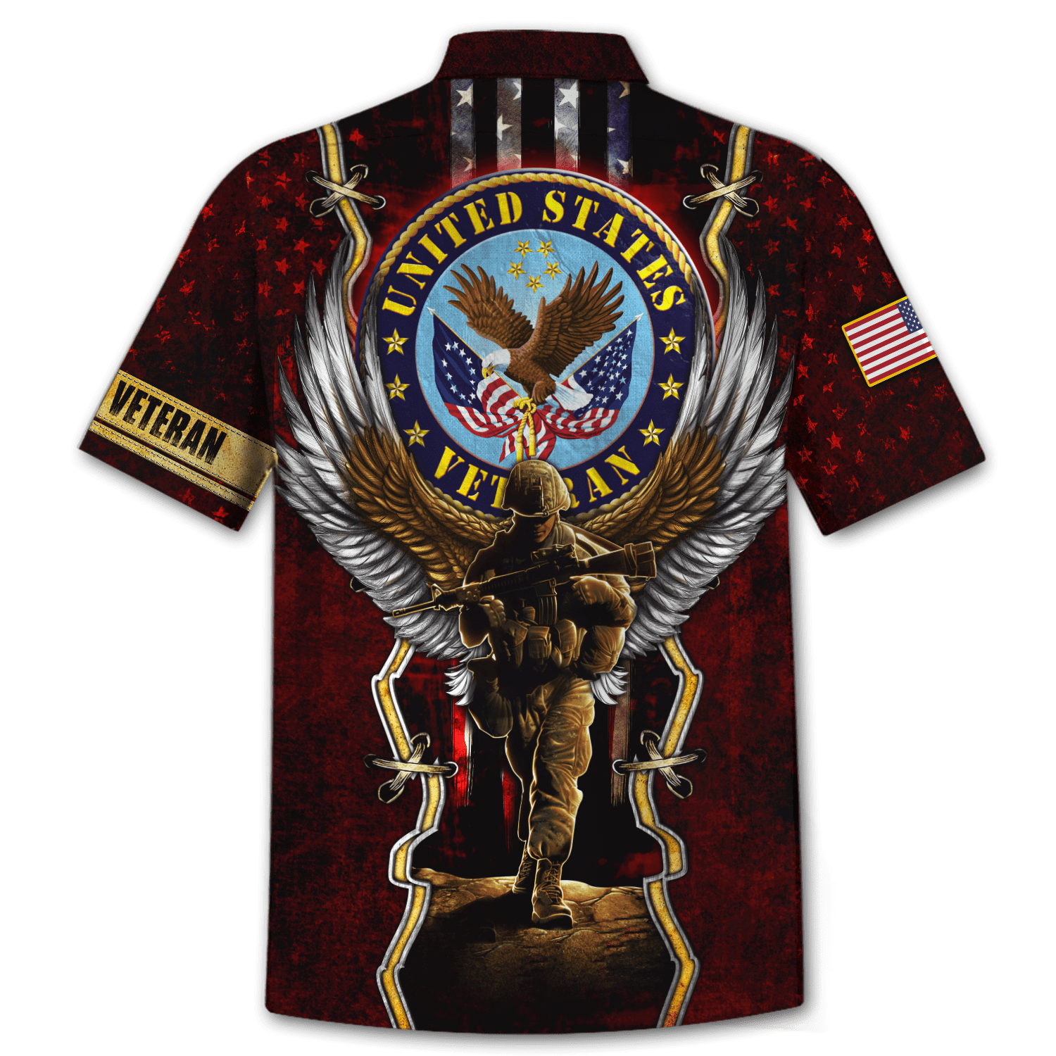 US Veteran - Eagle And The Solider 3D All Over Printed Unisex Shirts MON25082201-VET , Gifts for veterans