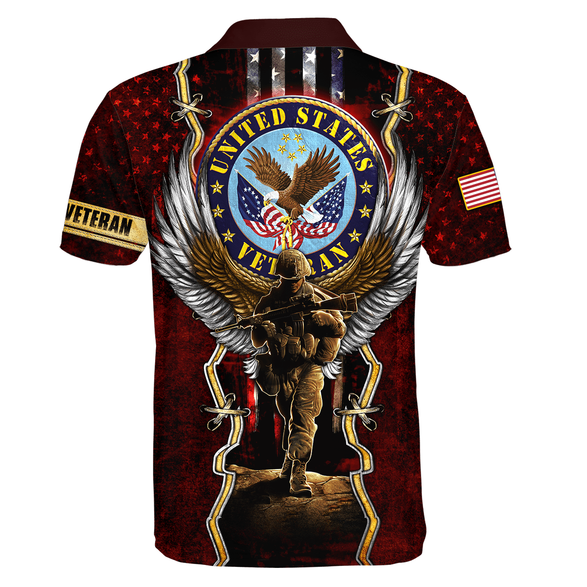 US Veteran - Eagle And The Solider 3D All Over Printed Unisex Shirts MON25082201-VET , Gifts for veterans