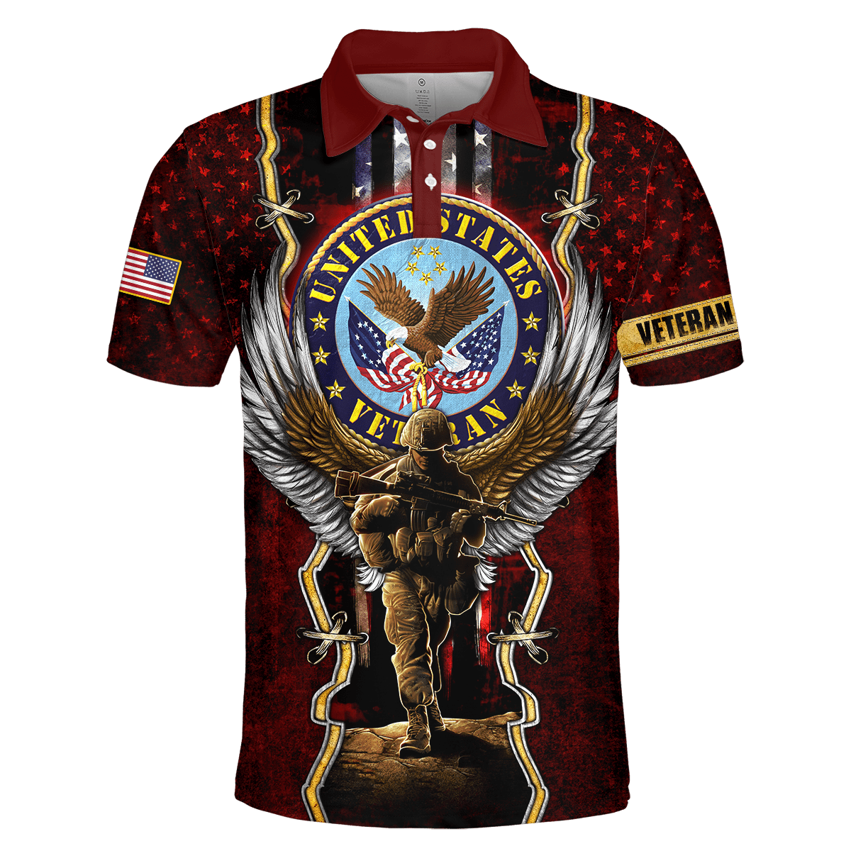 US Veteran - Eagle And The Solider 3D All Over Printed Unisex Shirts MON25082201-VET , Gifts for veterans