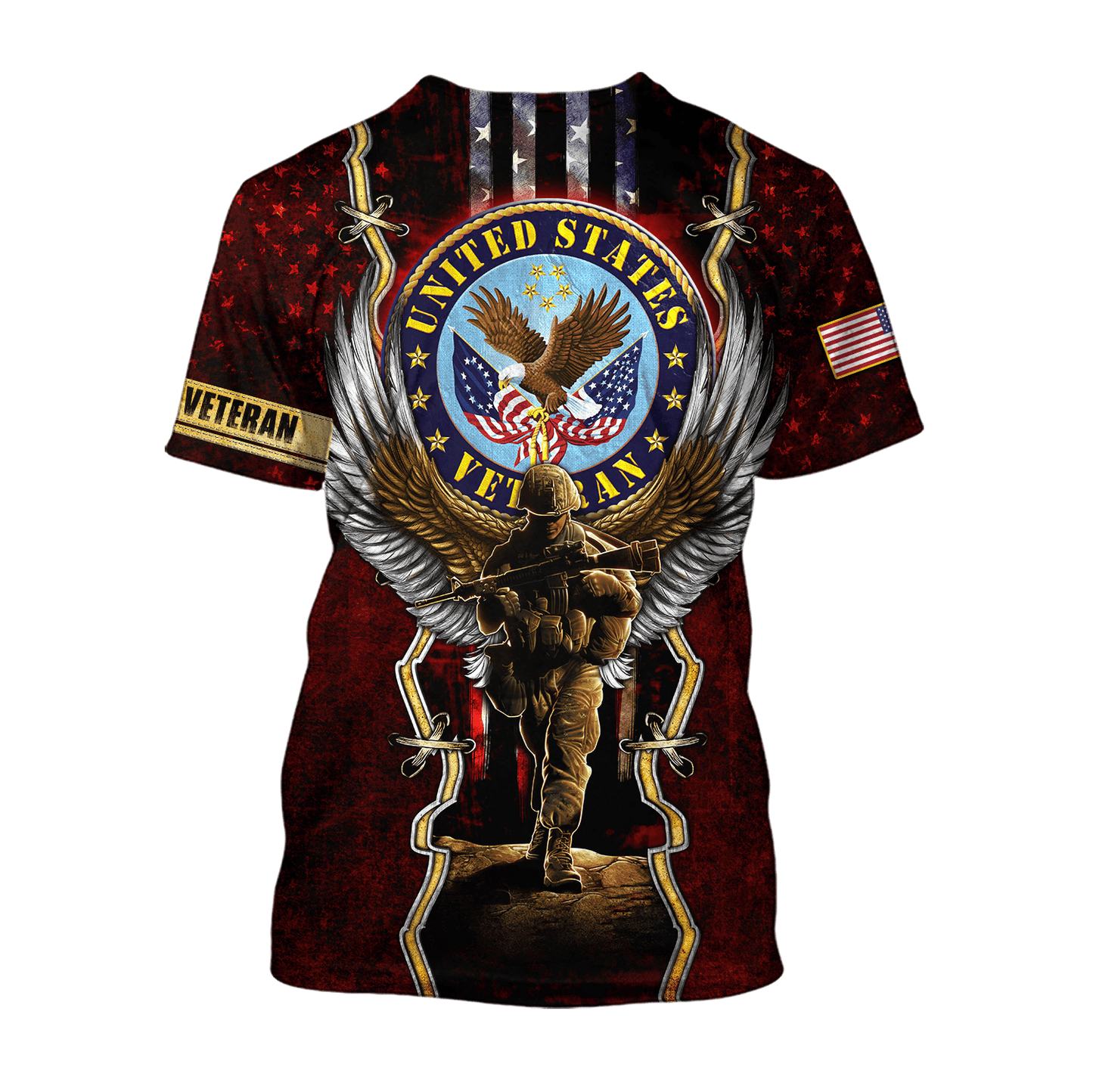 US Veteran - Eagle And The Solider 3D All Over Printed Unisex Shirts MON25082201-VET , Gifts for veterans