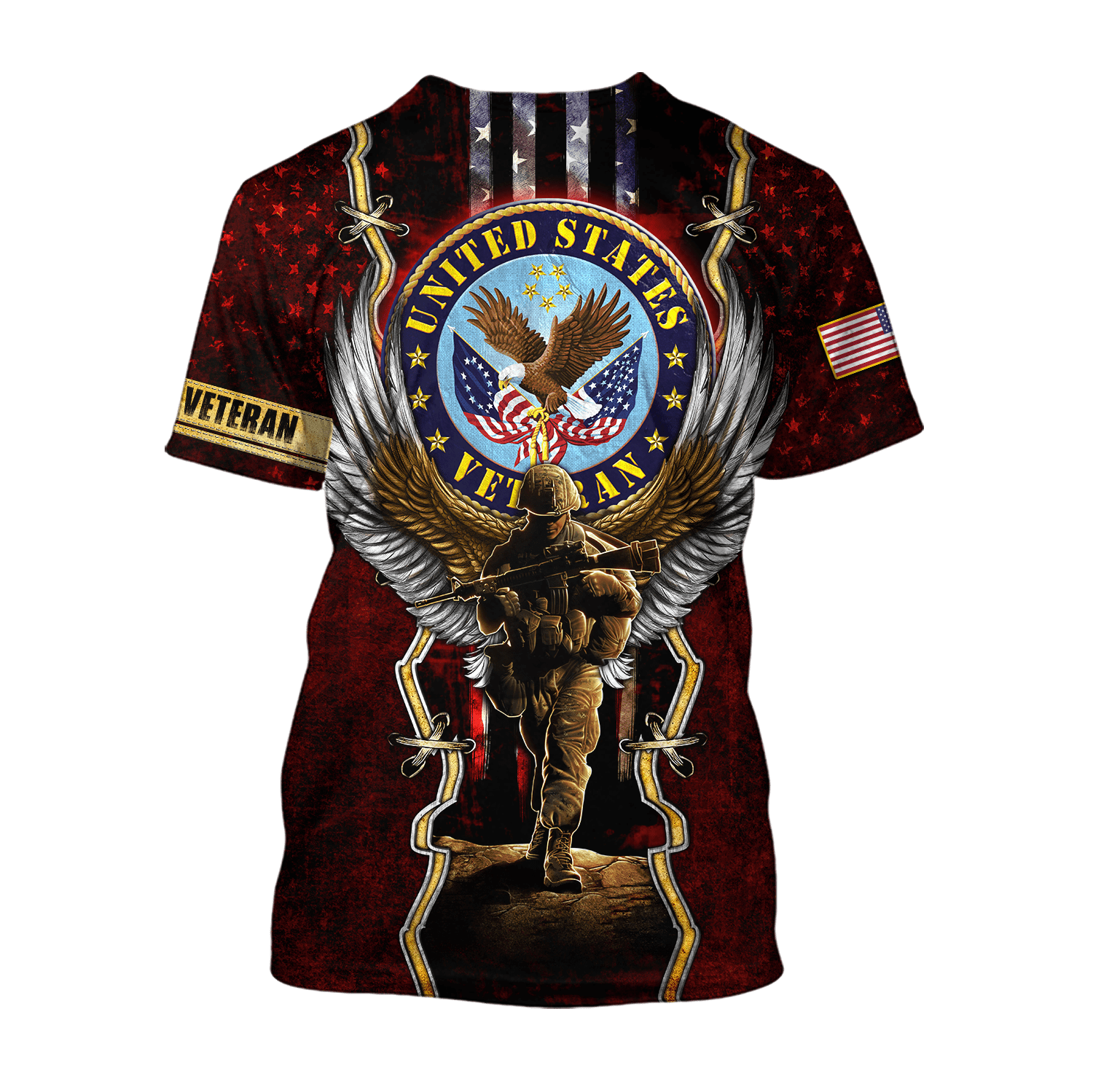 US Veteran - Eagle And The Solider 3D All Over Printed Unisex Shirts MON25082201-VET , Gifts for veterans