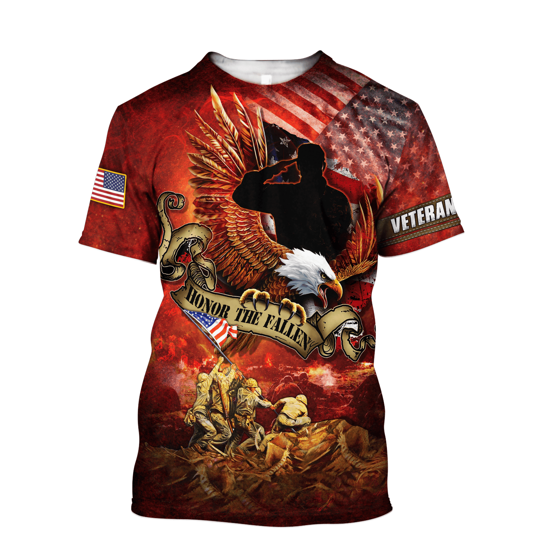 US Veteran - Honor The Fallen 3D All Over Printed Unisex Shirts MON24082201-VET , Gifts for veterans