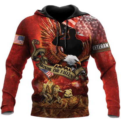 US Veteran - Honor The Fallen 3D All Over Printed Unisex Shirts MON24082201-VET , Gifts for veterans