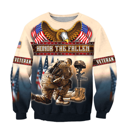 US Veteran - Honor The Fallen 3D All Over Printed Unisex Shirts MH25082201 - VET , Gifts for veterans