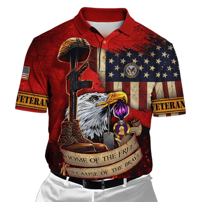 US Veteran - Home Of The Free 3D All Over Printed Unisex Shirts MH25082202 - VET , Gifts for veterans