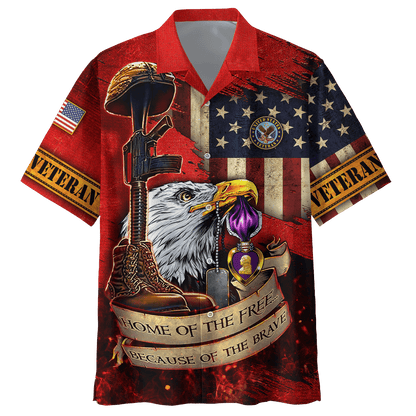 US Veteran - Home Of The Free 3D All Over Printed Unisex Shirts MH25082202 - VET , Gifts for veterans