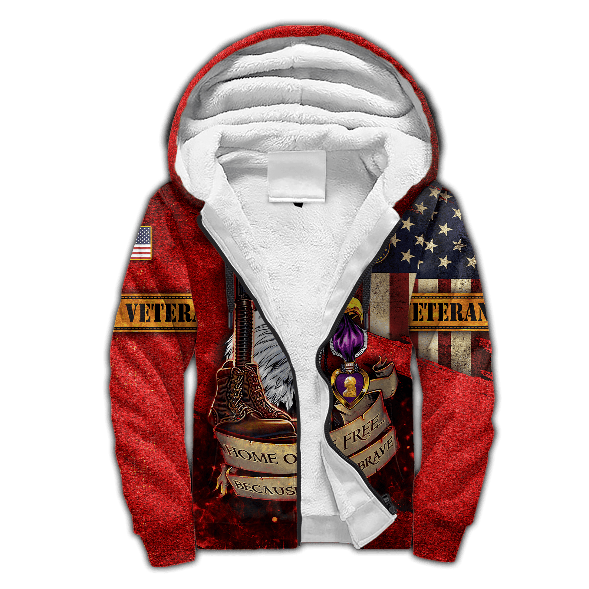 US Veteran - Home Of The Free 3D All Over Printed Unisex Shirts MH25082202 - VET , Gifts for veterans