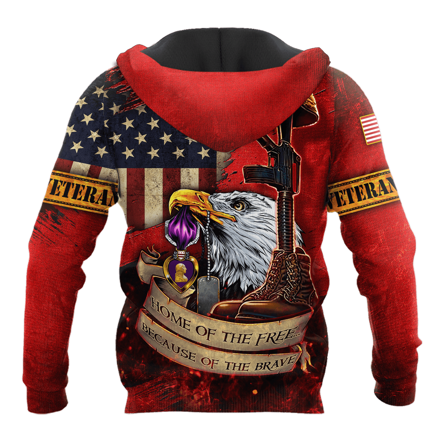 US Veteran - Home Of The Free 3D All Over Printed Unisex Shirts MH25082202 - VET , Gifts for veterans