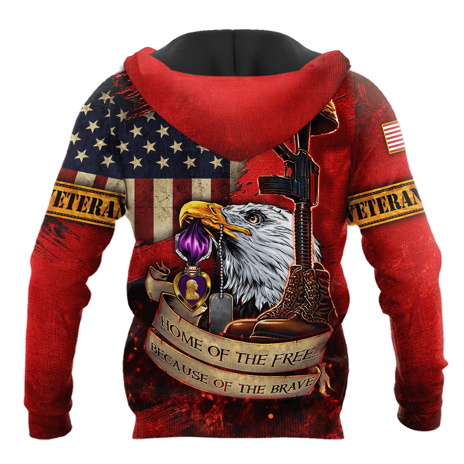 US Veteran - Home Of The Free 3D All Over Printed Unisex Shirts MH25082202 - VET , Gifts for veterans
