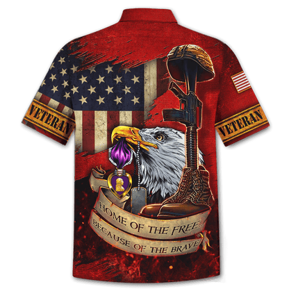US Veteran - Home Of The Free 3D All Over Printed Unisex Shirts MH25082202 - VET , Gifts for veterans