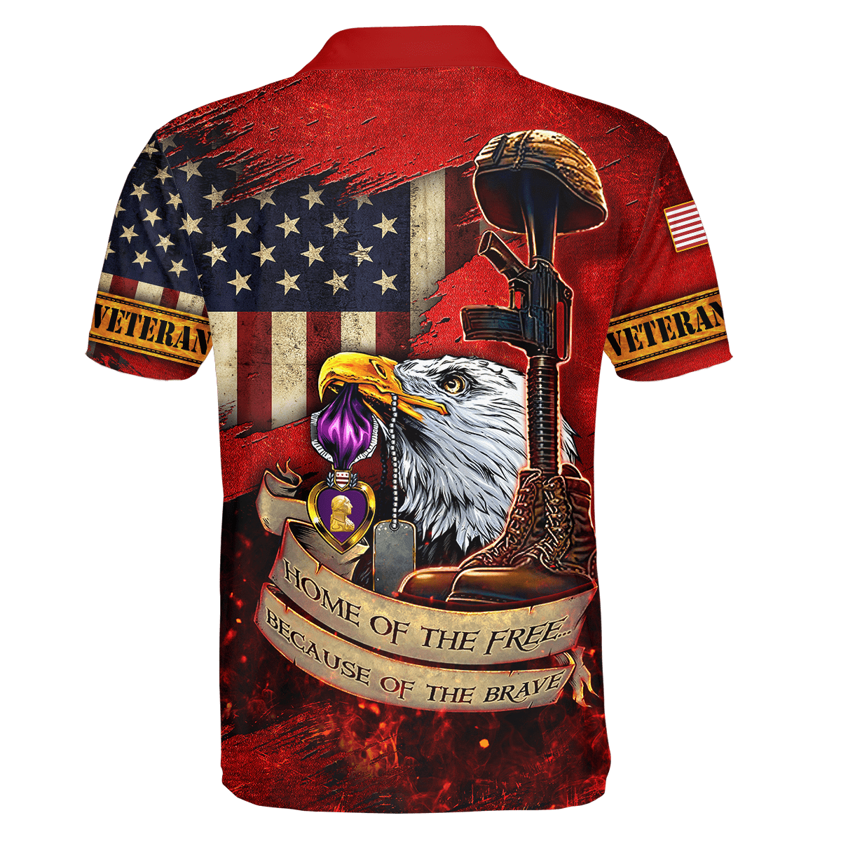 US Veteran - Home Of The Free 3D All Over Printed Unisex Shirts MH25082202 - VET , Gifts for veterans